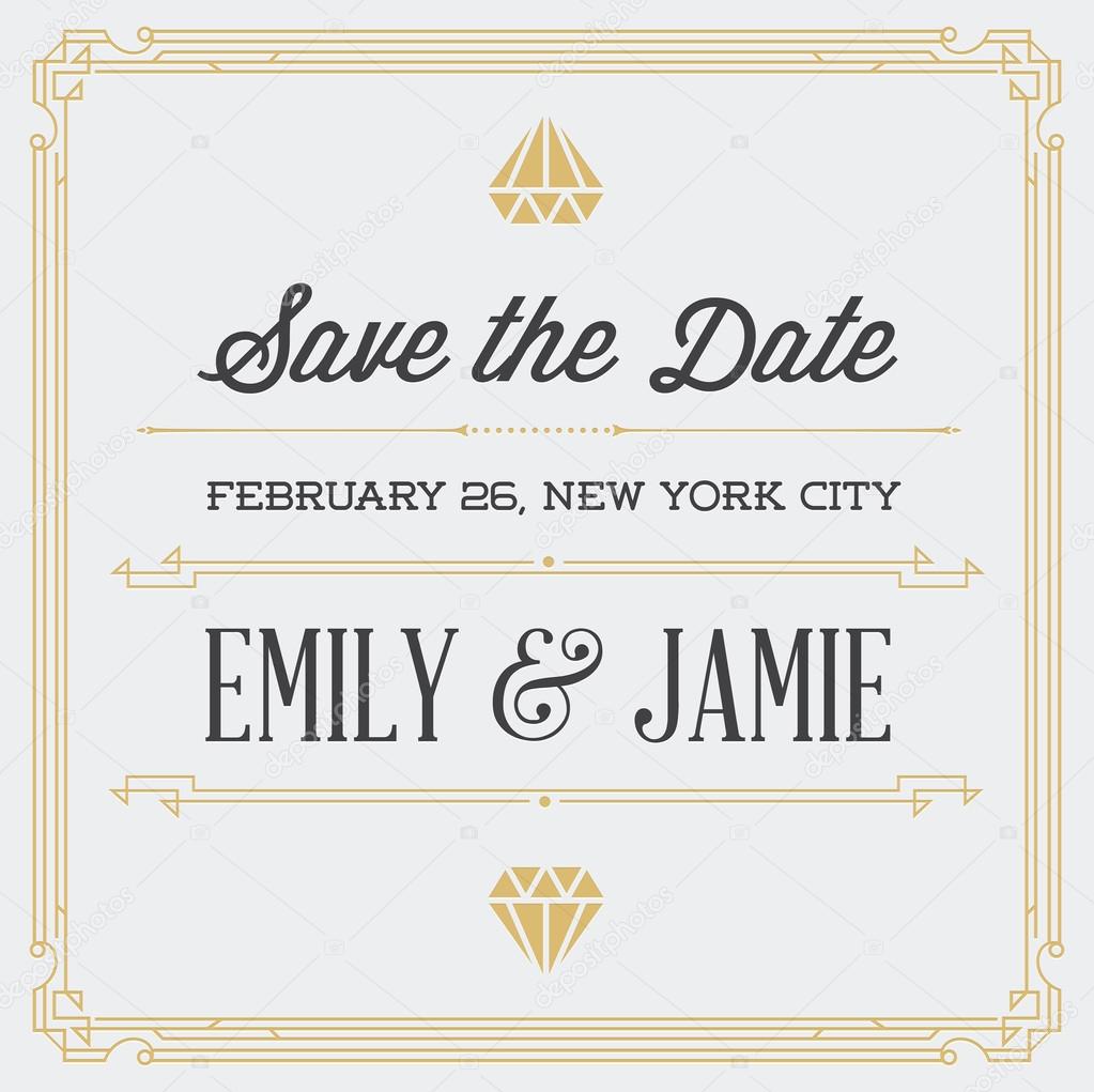 Great Vintage Invitation to Wedding Party