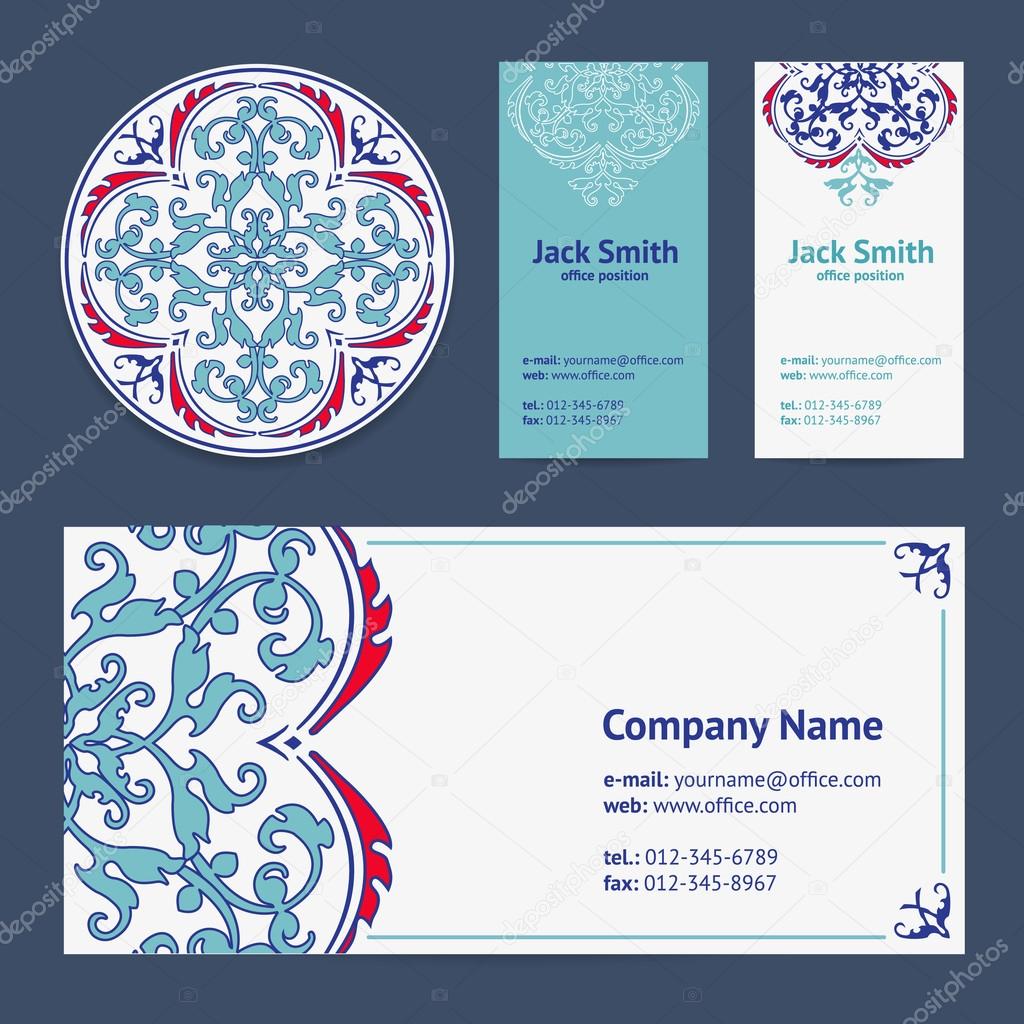 Corporative Business Cards Design Set