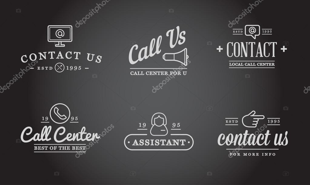 Set of Vector Contact Us Support Icons and Assistance can be used as Logo or Icon in premium quality