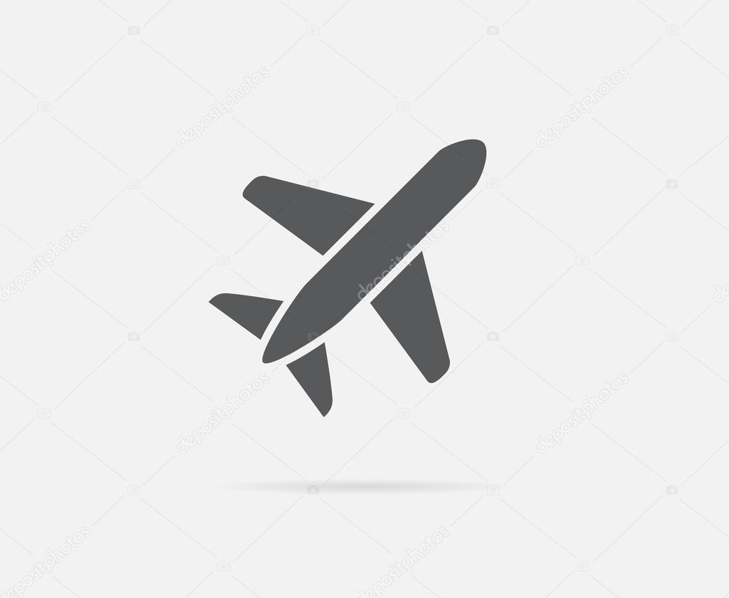 Aircraft or Airplane Icon Vector Silhouette