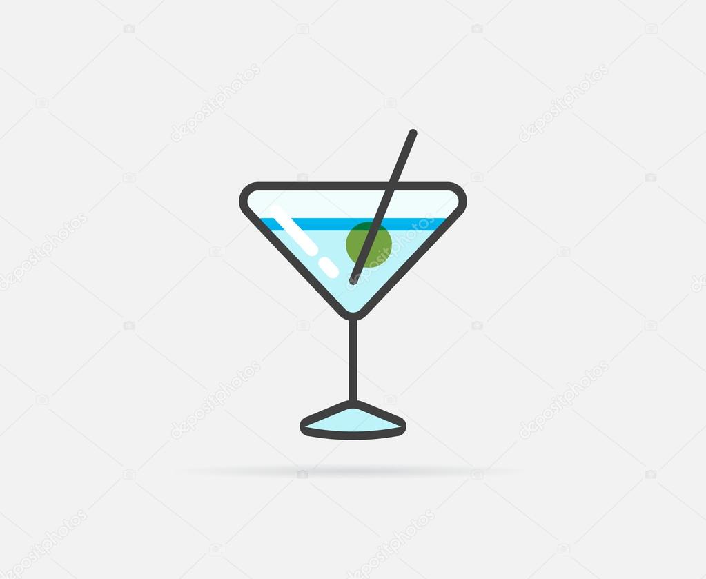 Vector Illustration of Cocktail can be used as Logo or Icon