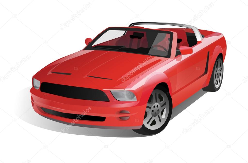 Red car cabriolet