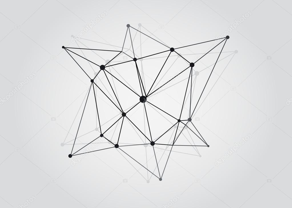 Black and White Lattice Shape Object