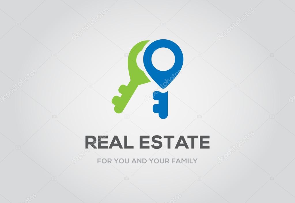 Template logo for real estate agency or cottage town elite class. Real estate logo
