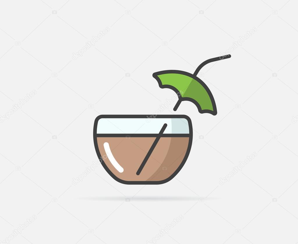 Vector Illustration of Cocktail can be used as Logo or Icon
