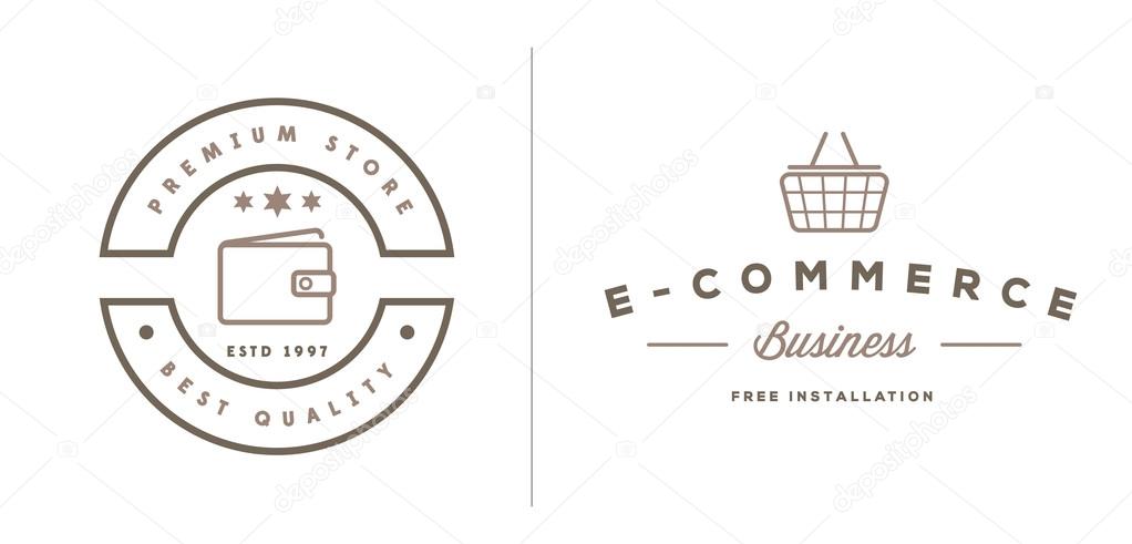 Set of Vector E-Commerce Icons Shopping and Online can be used as Logo or Icon in premium quality