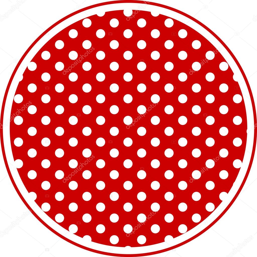 Red Polka Dot Round Background