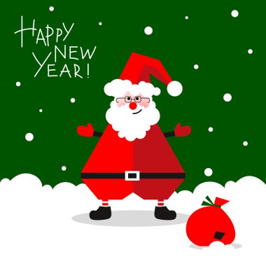 Komik Noel Baba ile bir çanta hediye.