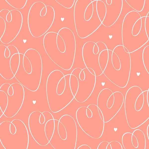 Valentines seamless pattern with hearts — Stock Vector