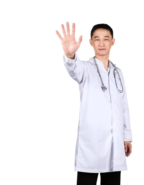 Азіатський лікар дати п'ять керівні принципи для охорони здоров'я — стокове фото