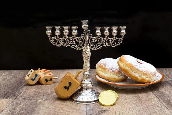 Menorah hanukkah Licht und Schatten — Stockfoto