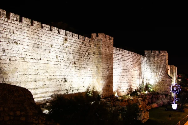 Murs de Jérusalem la nuit — Photo