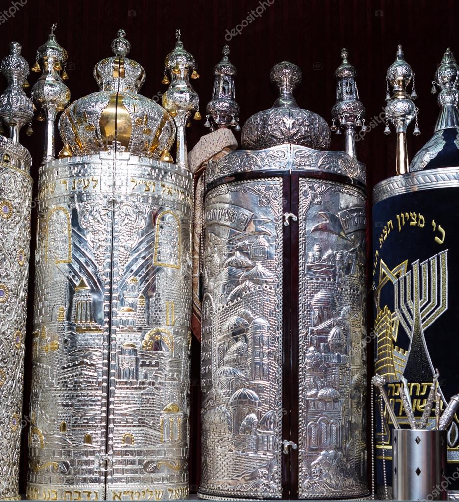 Torah scrolls in the synagogue — Stock Photo © natushm #89042470