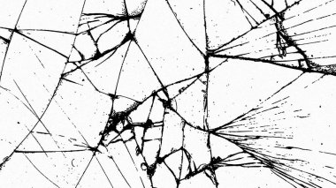 Cracked glass on transparent background. Broken pattern texture,  abstract of cracked. Break windshield glass vector illustration