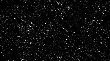 Kar yağışı. Kış yoğun kar taneleri. Örtülü doku izole edilmiş soyut arkaplan PNG şeffaf