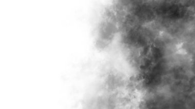 Şeffaf arkaplanda sis var. Mavi dumanlı sis dokusu. Soyut Bulut. Sisli sis resmi örtüyor