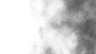 Şeffaf arkaplanda sis var. Mavi dumanlı sis dokusu. Soyut Bulut. Sisli sis resmi örtüyor