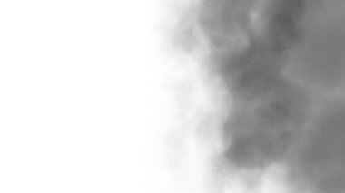 Şeffaf arkaplanda sis var. Mavi dumanlı sis dokusu. Soyut Bulut. Sisli sis resmi örtüyor