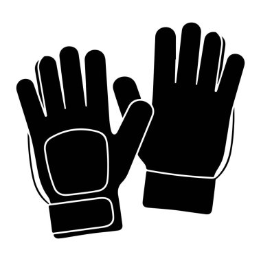 Eldiven simgesi, vektör illüstrasyonu