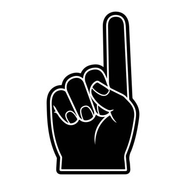 Parmak simgesi olan el, ana hat biçimi