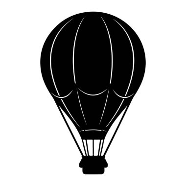Sıcak hava balonu simgesini, basit tarzı