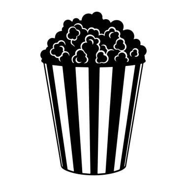 Patlamış mısır ikonu. Web için patlamış mısır vektör simgelerinin basit çizimi