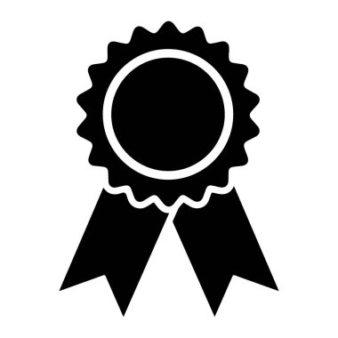 Beyaz arkaplanda madalya simgesi