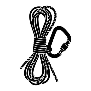 Halat düğümü simgesi. vektör çizimi izole edildi