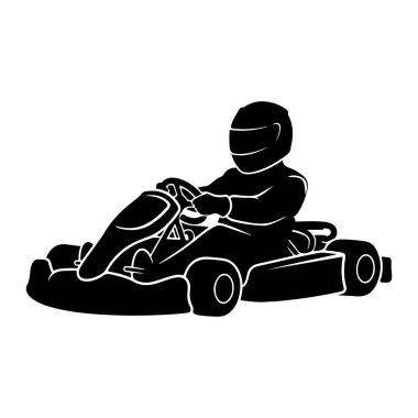 Siyah beyaz araba yarışı. vektör illüstrasyonu