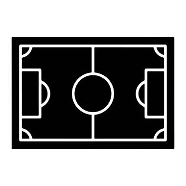 futbol alanı simgesi, basit biçim tasarımı