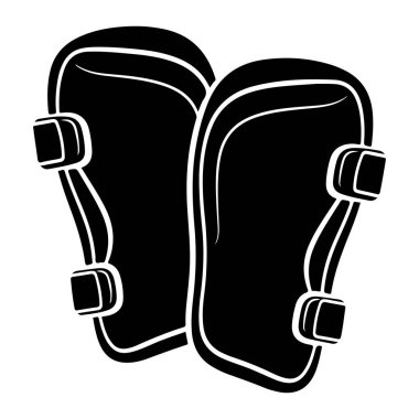 vector illustration of black silhouette of winter boots