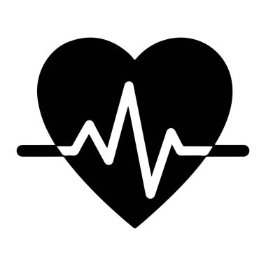 Tıbbi kalp atışı ikonu. vektör illüstrasyonu