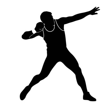 Afrikalı Amerikan boksör silueti