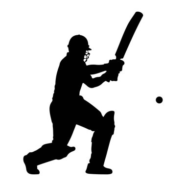 golf oynarken bir adamın siluet vektör.