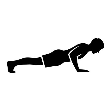 Silüet fitness kadın egzersiz vektör illüstrasyonu 10 birim