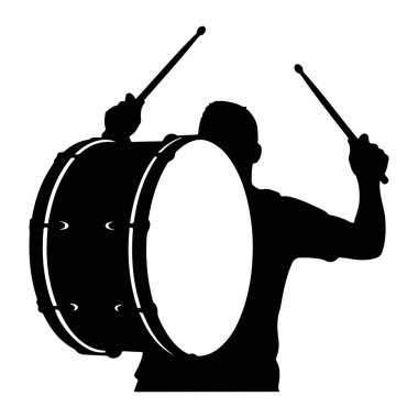 Bir davulcunun vektör illüstrasyonu
