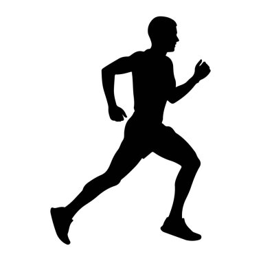 Çalışan koşucu silueti