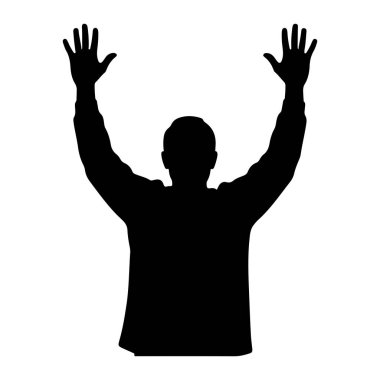 bir adam silüeti. vektör çizim