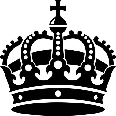 Beyaz arka planda kraliyet tacının siyah bir silueti tasvir edilir. Taç merkezi bir bantla süslenmiş elmas şekilli ve halka şeklinde. Her birinin üstünde küçük bir daire olan kemerler banttan yükselir. Kraliyetin en uç noktasında...