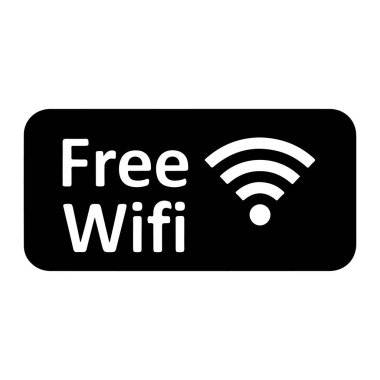 Yuvarlak köşeli ve arkasında beyaz arka plan olan siyah dikdörtgen bir tabela. 