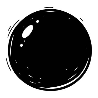 Birkaç beyaz nokta ve çizgilerin olduğu büyük siyah bir daire hakim. Çemberin kenarlarında kısa kıvrımlı çizgiler olan kalın ve cesur bir ana hatları vardır. Bu hareket ya da enerjiyi işaret eder. Solda üç beyaz nokta görünüyor: bir büyük oval ve iki