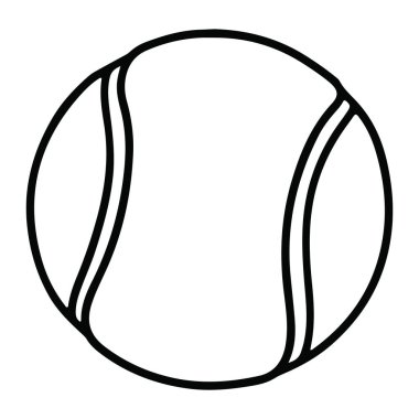 Beyaz arka planda siyah bir kriket topunun basit bir çizgisi. Topun kavisli dikişleri ile ayırt edici bir şekli vardır. Kriket topu, çizgi siyah ve beyaz, spor ekipmanları. Siyah çizgili kriket sahası siyah beyaz spor ekipmanları.