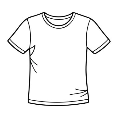 Beyaz tişörtlü, mürettebat yakalı ve kısa kollu, sade beyaz arkaplan üzerine siyah çizilmiş basit bir çizgi. Tarzı minimalist, kalın çizgiler tişörtün şeklini belirliyor. Gömlekte ek bir detay ya da kalıp yok..