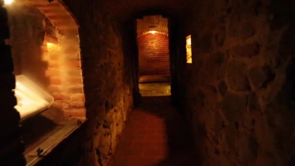 Jaskinia ciemna i szkielety w Gwatemali — Wideo stockowe