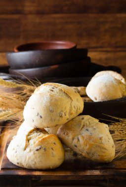 Kepekli ekmek whish keten keten tohumu ve buğday Başak