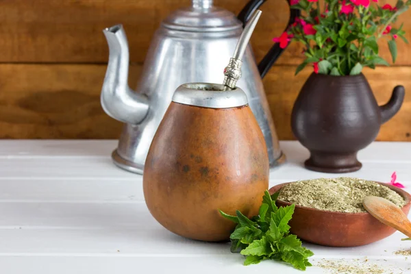 Yerba mate Ενθυμήματα latinamerican τσάι — Φωτογραφία Αρχείου