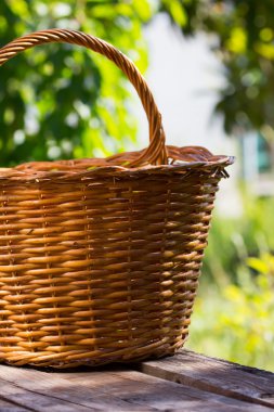 sepet Bahçe eski ahşap tablo