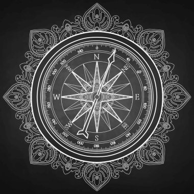 Graphic wind rose compass