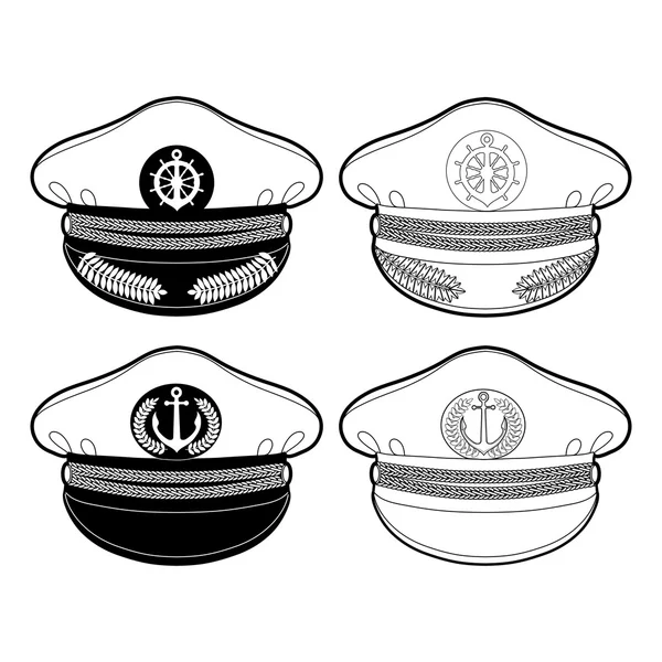 Graphic captain cap — Stok Vektör