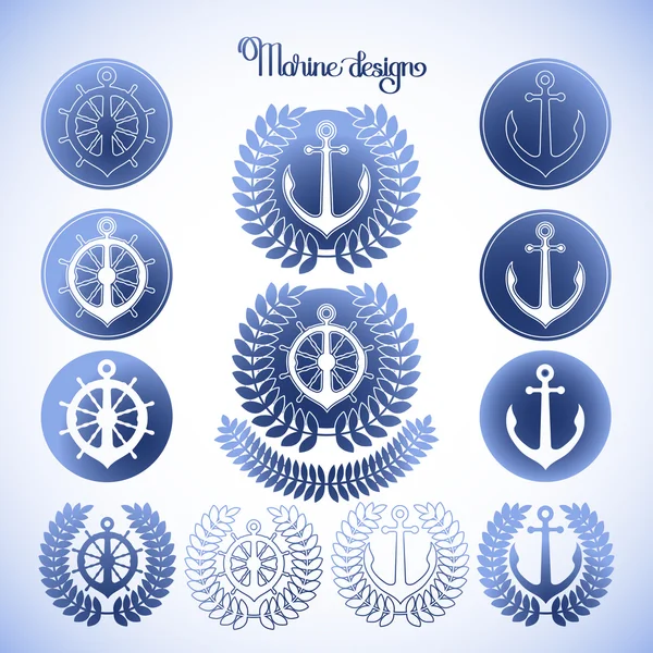Graficzny emblemat morski — Wektor stockowy